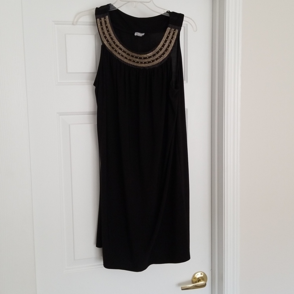 Charming Charlie Black Dress with Neckline Detail